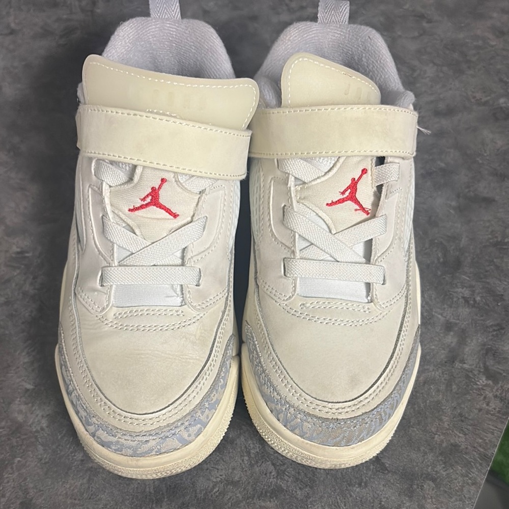 Kids White and Red Sneakers